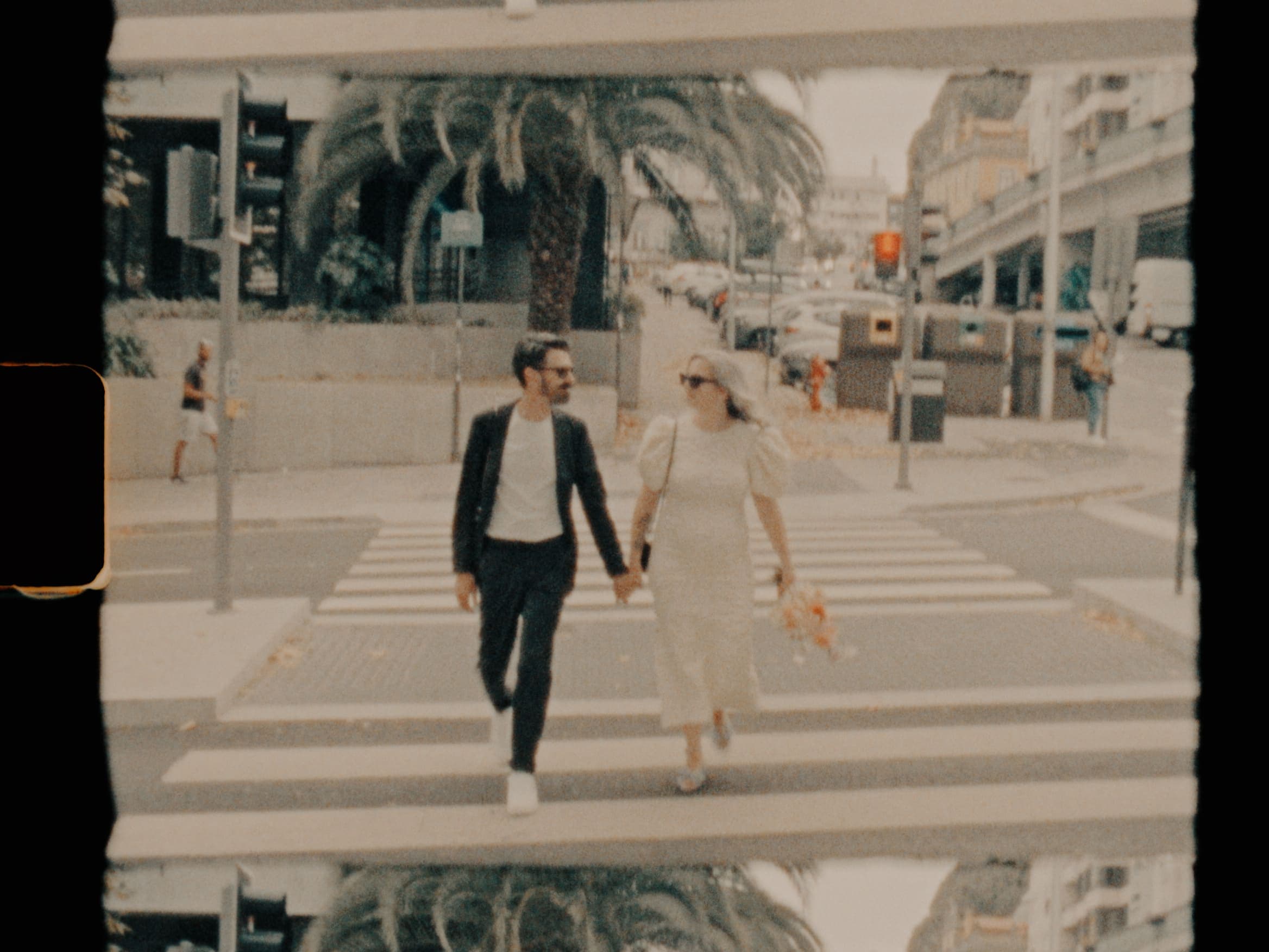 couple in super 8 film